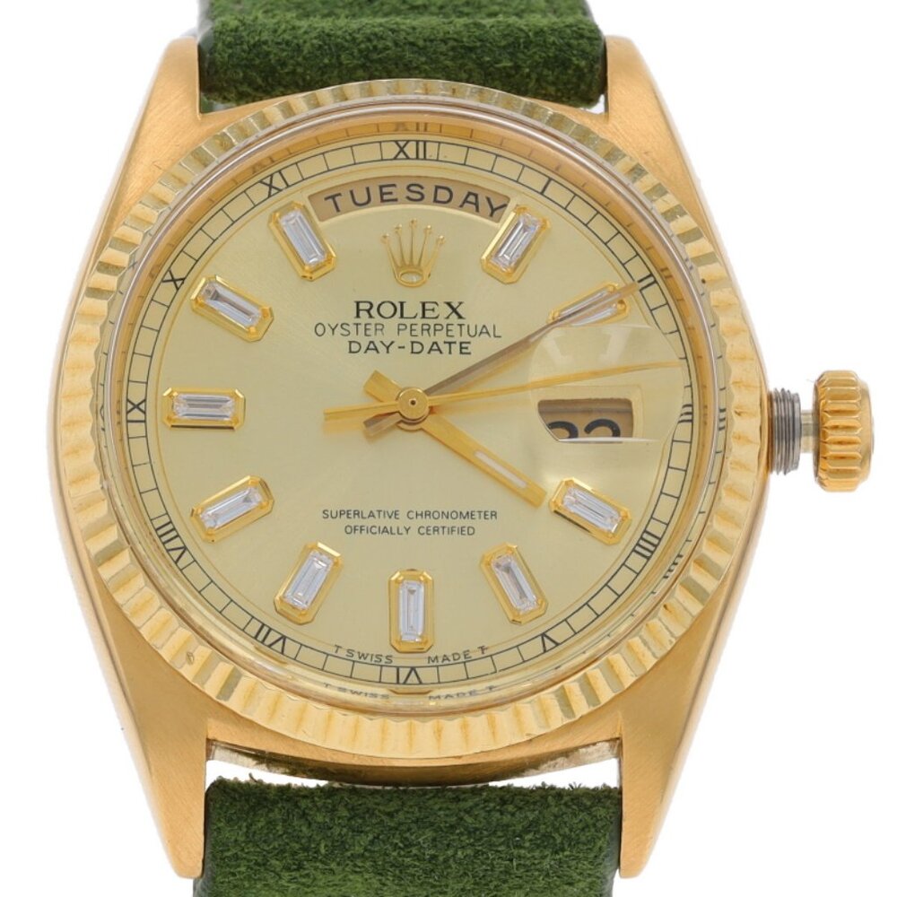 Rolex Day-Date President Diamond Men's Watch 1803 Yellow Gold 18k 1Yr Warranty